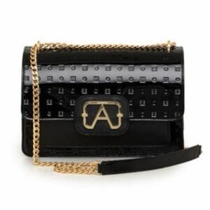 Arcadia Gianna Patent Leather Chain Shoulder Bag